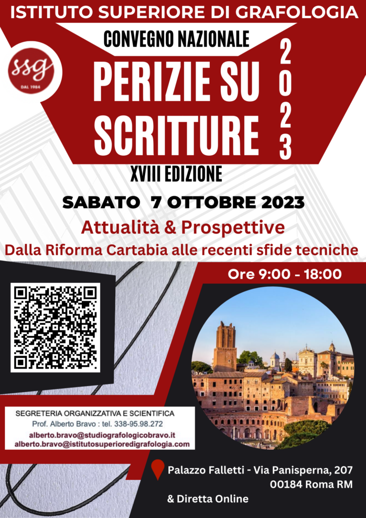 Perizie su Scritture - Convegno Nazionale 2023 - Istituto Superiore di Grafologia di Roma